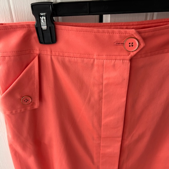 NWT Button-Front Coral Skirt by Anne Klein Design, Mid Knee Length - Picture 11 of 13